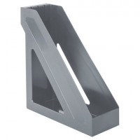 Лоток вертикальный для бумаг BRAUBERG 'Basic', 265х100х285 мм, серый, 237010