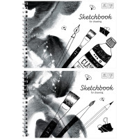 Скетчбук-блокнот 60л. А5 на гребне ArtSpace "Black/white mood", 120г/м2, 5 шт/в уп