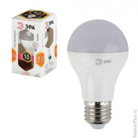 Лампа светодиодная ЭРА, 10 (85) Вт, цоколь E27, грушевидная, теплый белый свет, 25000 ч., LED, smdA6