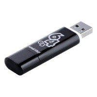 Накопитель Smartbuy Glossy, 64Gb, USB 2.0, чер, SB64GBGS-K