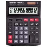Калькулятор ОФИСМАГ настольный OFM-444, 12 разрядов, ЧЕРНЫЙ, 199x153 мм, 250459