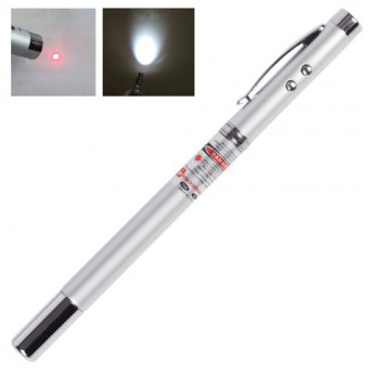 Указка лазерная, радиус 200 м, красный луч, LED фонарь, указка, магнит, ручка, футляр, TP-RP-18