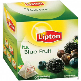 Чай Lipton Green Blue Fruit, черный фруктовый, 20 пакетиков-пирамидок по 1,8гр