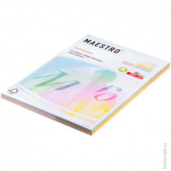 Бумага "Maestro Color Pastell Mixed Packs" А4, 80г/м2, 250л. (5 цветов)