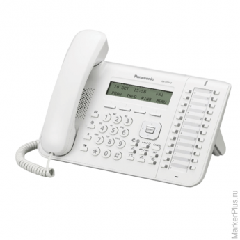 Телефон IP PANASONIC KX-NT543RU, повторный набор, часы/календарь, спикерфон, цвет белый