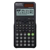 Калькулятор инженерный BRAUBERG SC-991ES-PLUS-BK (164х80мм) 552 функ 10+2разр.,ЧЕРНЫЙ, 272651