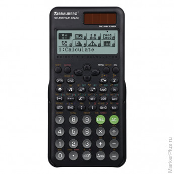 Калькулятор инженерный BRAUBERG SC-991ES-PLUS-BK (164х80мм) 552 функ 10+2разр.,ЧЕРНЫЙ, 272651