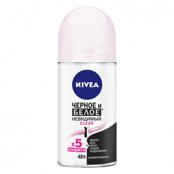 Дезодорант антиперспирант Nivea Черное и Белое Невидимый Clear 50 мл 82240