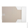 Папка для бумаг с завязками картонная ОФИСМАГ бюджет, гарантированная плотность 220 г/м2, белый, до 200 листов, 127817