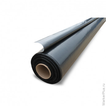Пленка укрывная ПВД 80мкм, 1,5х100м, рукав, темно-серая СПб