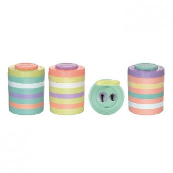 Точилка Milan SUGAR, 2 отверстия, пластик, цвет в ассорти.