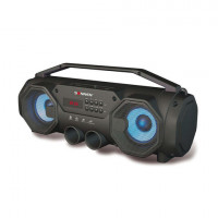 Колонка портативная SONNEN B306, 2*6 Вт, Bluetooth, FM-тюнер, microSD, MP3-плеер, черная, 513479