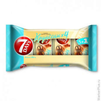 Круасcаны 7 days вареная сгущенка, 4шт х 65г, комплект 4 шт