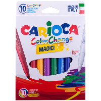 Фломастеры меняющие цвет Carioca "Color Change", 9цв+1, 10 шт., картон, европодвес