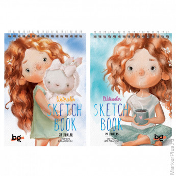 Скетчбук для акварели 20л. А5 на гребне, BG "Внутреннее тепло", 180г/м2