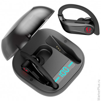 Наушники с микрофоном беспровод. Smartbuy Utashi Power Sport, TWS Bluetooth, черный