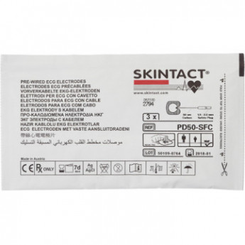 Электроды для ЭКГ однораз D 22 н/тк, тв.гель, неонат, Skintact PD50-SFC, 3