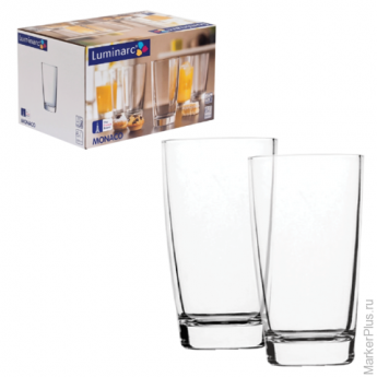Набор посуды стаканы для сока, виски LUMINARC "Monaco", 6 шт., 250 мл, низкие, стекло