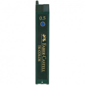 Грифели для механических карандашей Faber-Castell "TK-Color", 12шт., 0,5мм, синие 12 шт/в уп