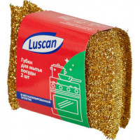 Губка Luscan для посуды в оплетке 2 штуки/упаковка (Гектор 2), комплект 2 шт