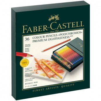 Карандаши цветные художественные Faber-Castell 'Polychromos' 36цв., заточен., студийная коробка