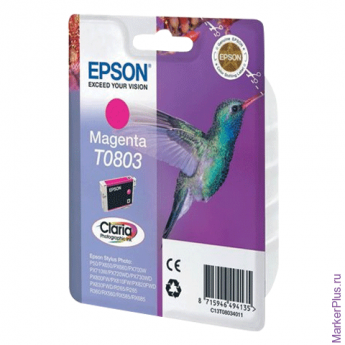 Картридж струйный EPSON (C13T08034011) Stylus P50/PX660/PX700W/RX685/R360, пурпурный, оригинальный