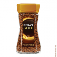 Кофе растворимый NESCAFE "Gold", сублимированный, 95 г, стеклянная банка, 12135507