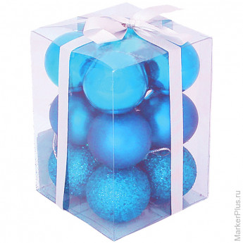 Набор пластиковых шаров 12 шт, 50 мм, небесно-голубой