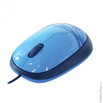 Мышь проводная LOGITECH M105, USB, 2 кнопки + 1 колесо-кнопка, оптическая, синяя, 910-003105