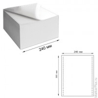 Бумага самокопирующая с перфорацией белая, 240х305 мм (12"), 2-х слойная, 900 комплектов, DRESCHER, 