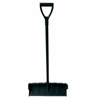 Лопата снеговая 60х30 см "СКРЕПЕРОК" ребра жесткости, алюминиевая планка, черенок с V-образной ручкой, ГРАНДМАСТЕР, 700333