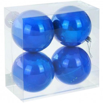 Набор пластиковых шаров 4шт., 80мм, синий