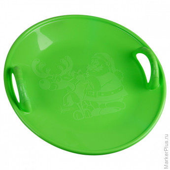 Салазка ТРИ СОВЫ большая с ручками (58см), салатовая