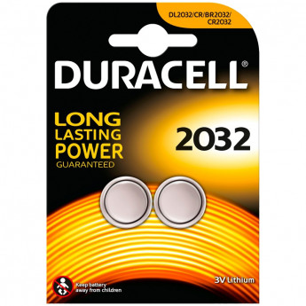 Батарейка Duracell CR2032 3V литиевая, 2BL, 2 шт/в уп