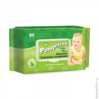 Салфетки влажные PAMPERINO ДЕТСКИЕ 80шт в упаковке с клапаном, 5 шт/в уп, комплект 80 шт Салфетки влажные PAMPERINO ДЕТСКИЕ 80шт в упаковке с клапаном, 5 шт/в уп, комплект 80 шт