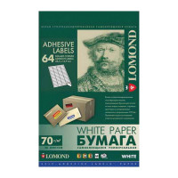 Бумага самоклеящаяся А4 50л. Lomond 64 фр.(48,5*16,9), 70г/м2