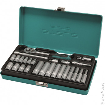 Набор торцевых головок с трещоткой Stels. 1/4. 26 предметов (13574)