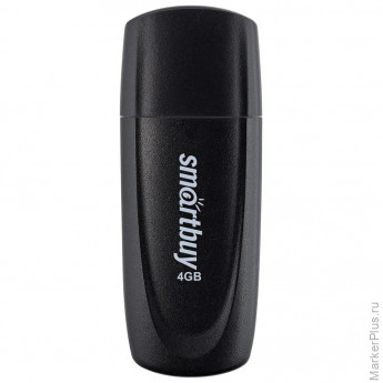 Флеш-диск 4 GB SMARTBUY Scout USB 2.0, черный, SB004GB2SCK Флеш-диск 4 GB SMARTBUY Scout USB 2.0, черный, SB004GB2SCK