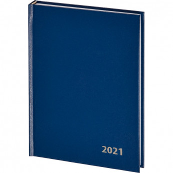 Ежедневник датированный 2021,синий бумвинил,А5,160л, Attache Economy