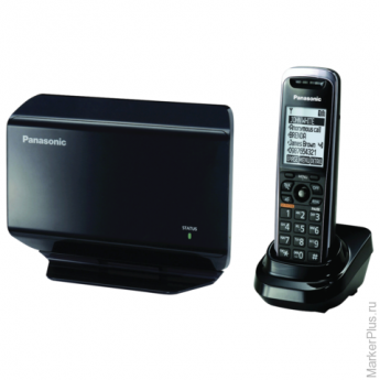 Радиотелефон IP PANASONIC KX-TGP500B09, память 100 номеров, SIP DECT, АОН, спикерфон, цв.черный