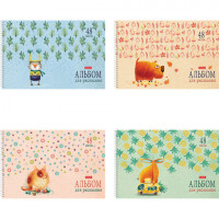 Альбом для рисования А4 48 л., спираль, обложка картон, HATBER, 205х290 мм, "Счастливчики" (4 в спайке), 48А4Всп Альбом для рисования А4 48 л., спираль, обложка картон, HATBER, 205х290 мм, "Счастливчики" (4 в спайке), 48А4Всп