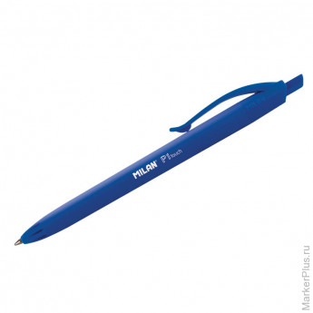 Ручка шариковая автоматическая "P1touch" синяя, 1мм, софттач