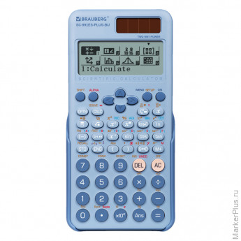 Калькулятор инженерный BRAUBERG SC-991ES-PLUS-BU (164х80мм) 552 функ 10+2разр., ГОЛУБОЙ, 272653