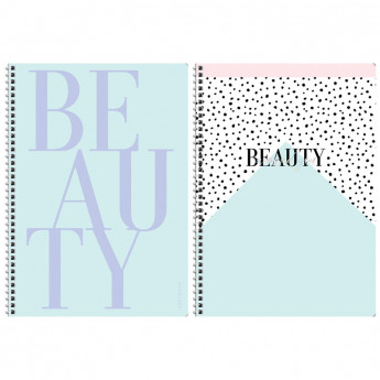 Тетрадь 80л., А4, клетка на гребне GreenwichLine "Beauty shapes", 70г/м2, матовая ламинация, тиснение фольгой, 2 шт/в уп
