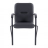 Кресло для приемных и переговорных BRABIX Samba CF-107, черный каркас, к/з черный, со, 533189