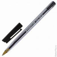Ручка шариковая STAEDTLER "Stick", корпус прозрачный, толщина письма 0,35 мм, черная, 430 M-9
