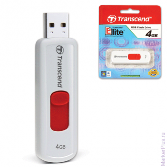 Флэш-диск 4 GB, TRANSCEND Jet Flash 530, USB 2.0, белый, TS4GJF530