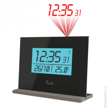 Часы настольные EA2 EN 205 проекционные, будильник, календарь, термометр