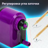 Точилка механическая BRAUBERG ULTRA для чернографитных и цветных карандашей, крепление к столу, цвет корпуса сиреневый с черным, 271341 Точилка механическая BRAUBERG ULTRA для чернографитных и цветных карандашей, крепление к столу, цвет корпуса сиреневый с черным, 271341