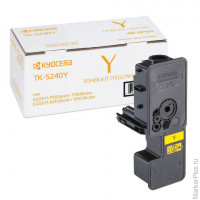 Тонер-картридж KYOCERA (TK-5240Y) P5026cdn/w/M5526cdn/w, ресурс 3000 стр., цвет желтый, оригинальный